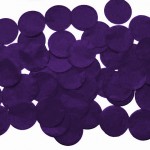 Confeti de papel redondo púrpura ignífugo